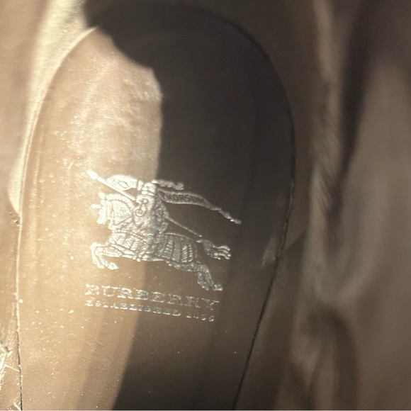 Burberry Black Patten Leather Heeled Ankle Boots - Picture 7 of 7